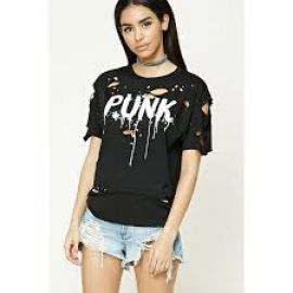 Distressed Punk Graphic Tee at Forever 21